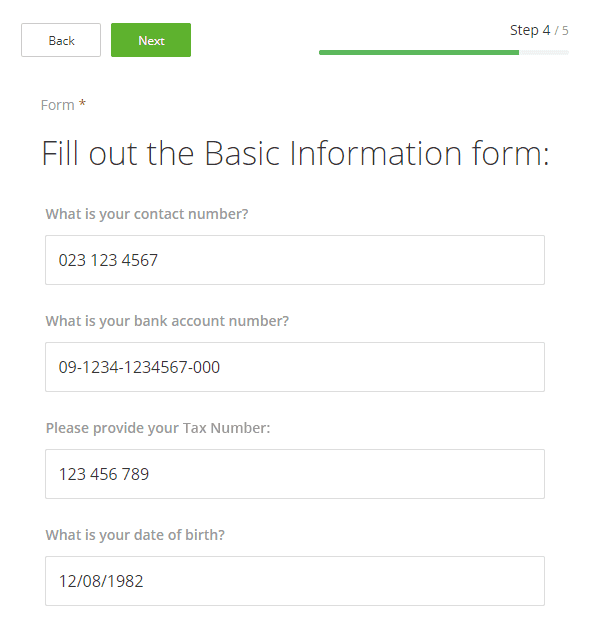 Onboarding Form Onboarding Form